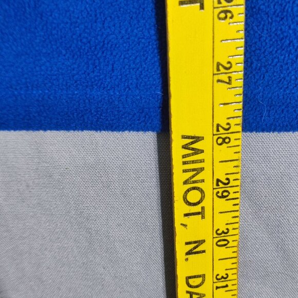 CAT 1/4 zip up fleece sweater men's size L blue long sleeve - Picture 9 of 9